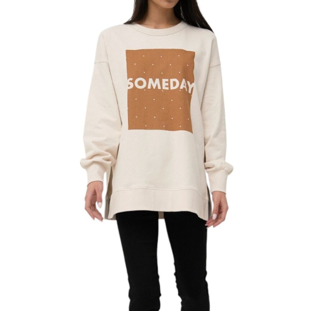 Vero Moda Creme 'Someday' Crewneck Sweatshirt Organic Cotton Size: XL